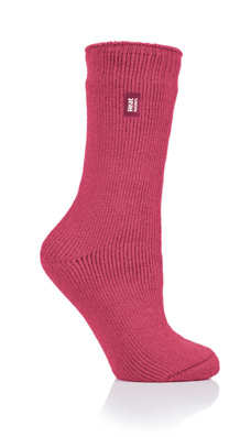 Ladies HEAT HOLDERS Socks - Raspberry