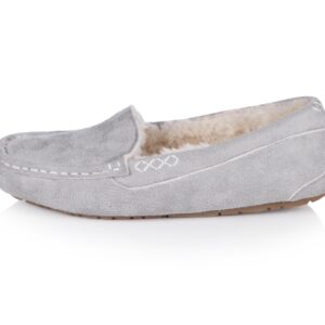 Ladies HEAT HOLDERS Memory foam Durable sole Slippers - Grey