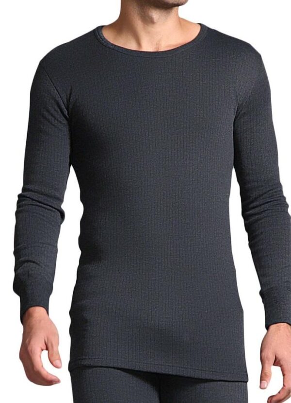 thermal long sleeve vest charcoal