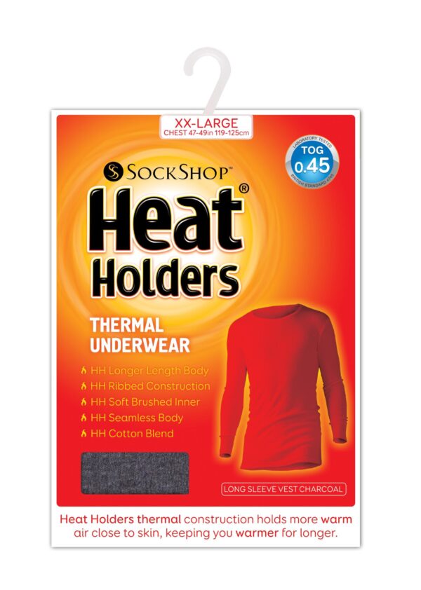 thermal long sleeve vest charcoal pack