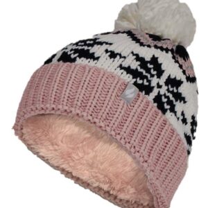 Lagan Pink Pom Pom Chunky Knit Hat (bonnet de laine)