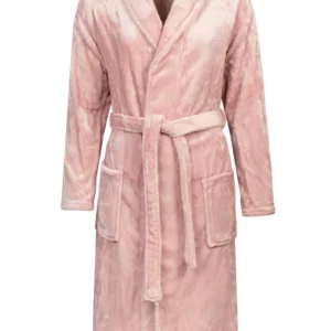 dusky pink dressing gown