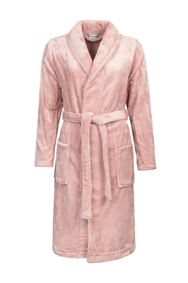 dusky pink dressing gown